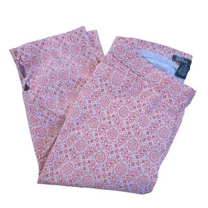 89th & Madison Coral And White Capri Pants